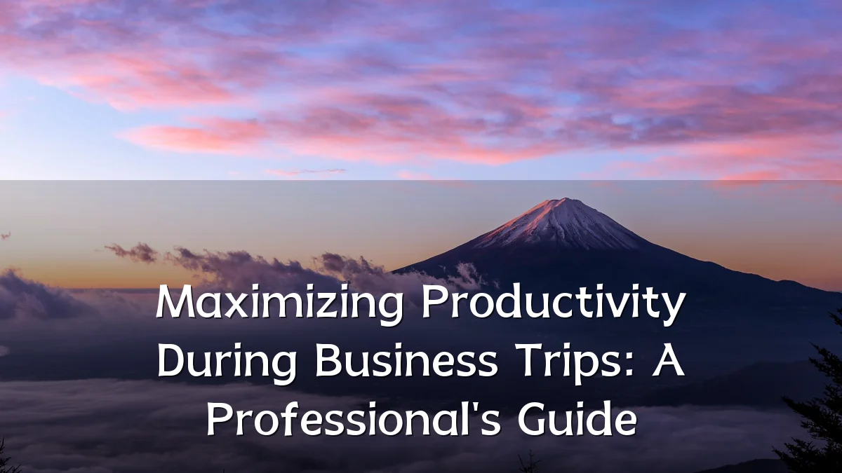 Maximizing Productivity During Business Trips: A Professional's Guide
