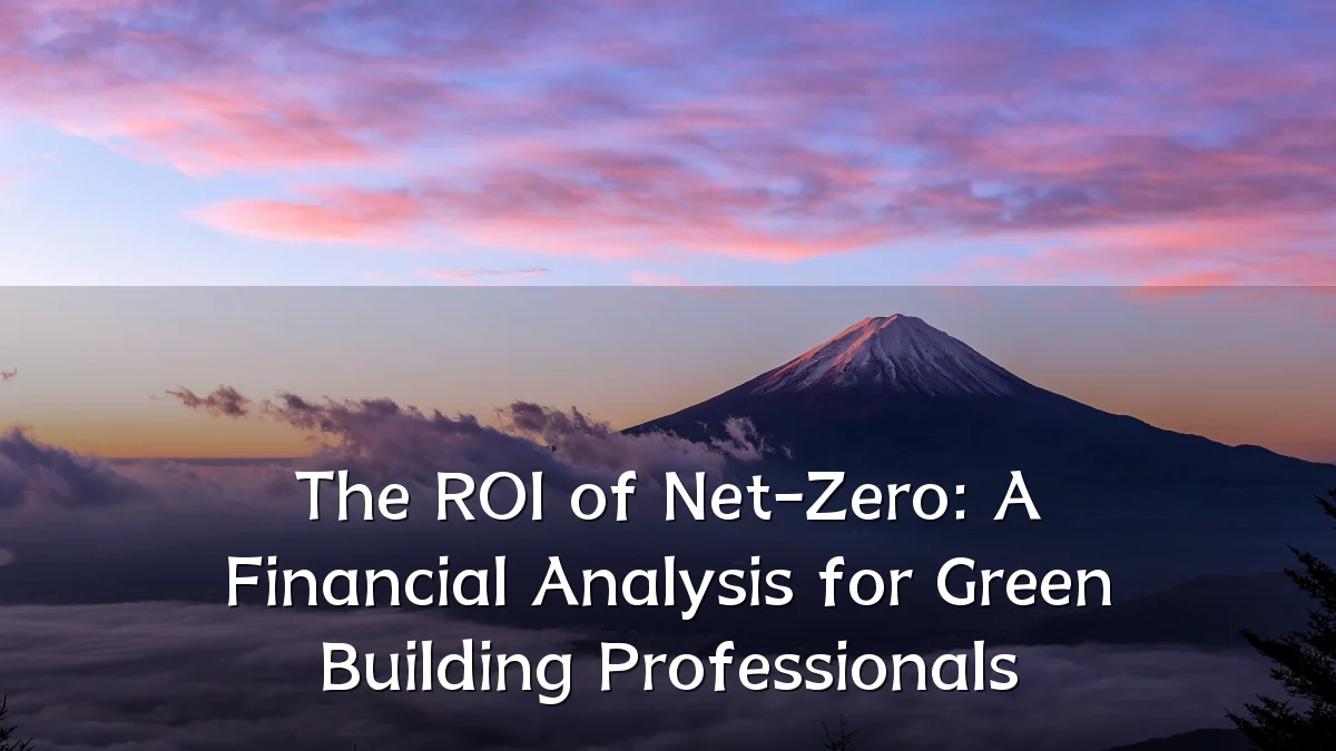 The ROI of Net-Zero: A Financial Analysis for Green Building Professionals